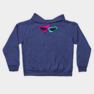 80's kid glasses retro Kids Hoodie